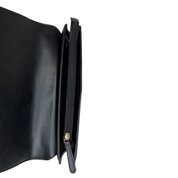 SOLE SOCIETY Envelope Clutch with Gold Hardware in Black and Gray - Picture 3 of 14